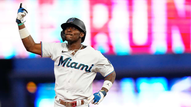 Miami Marlins center fielder Jazz Chisholm Jr.